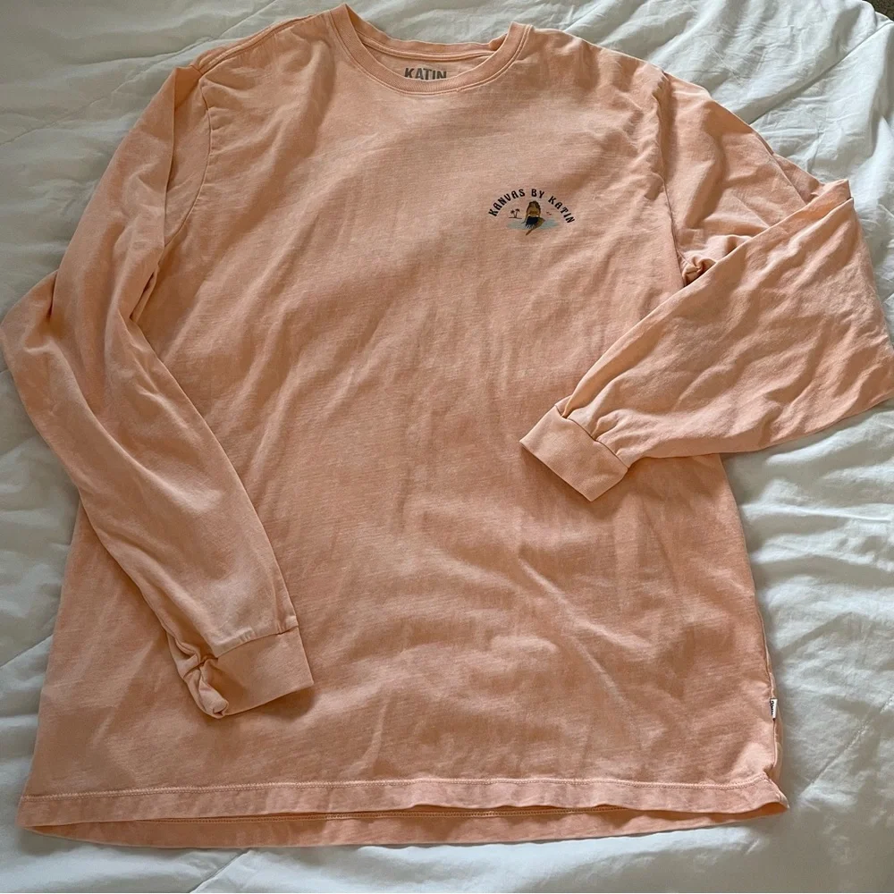 Kanvas By Katin Cherry Blossom Mineral Long Sleeve T-Shirt Size XL Hula Girl - Picture 1 of 6